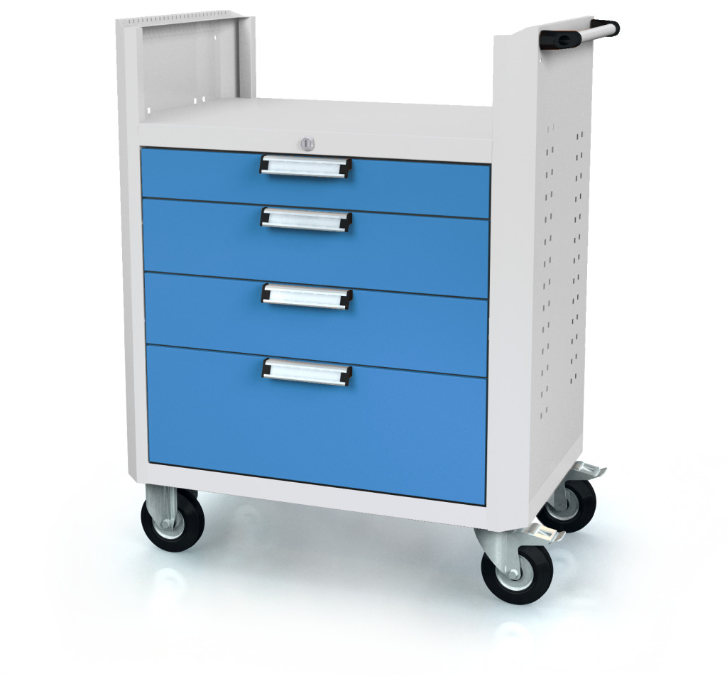 Werkstattwagen DVU 968 x 765 x 500 - CNC-Werkstattwagen - 4x Schubladen